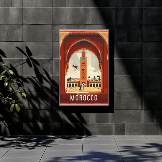 Morocco Vintage Travel Poster