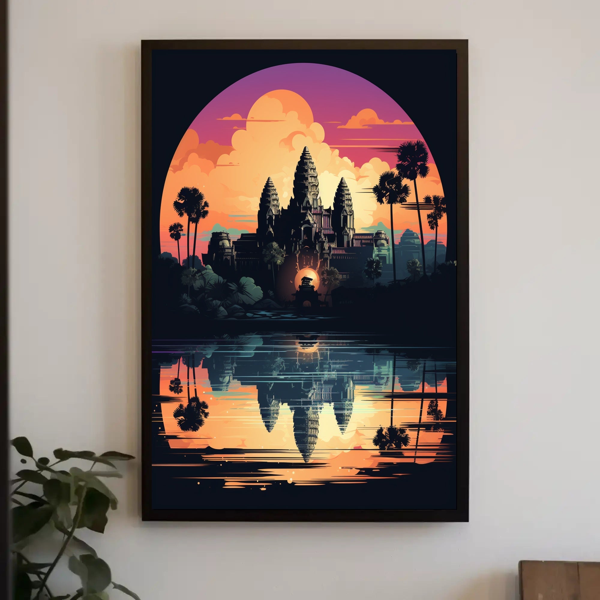 Sunset Over Angkor Wat Poster
