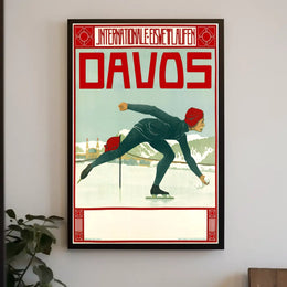 Davos Ice Skating Event Poster