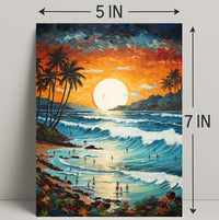 Vibrant Sunset Beach Poster