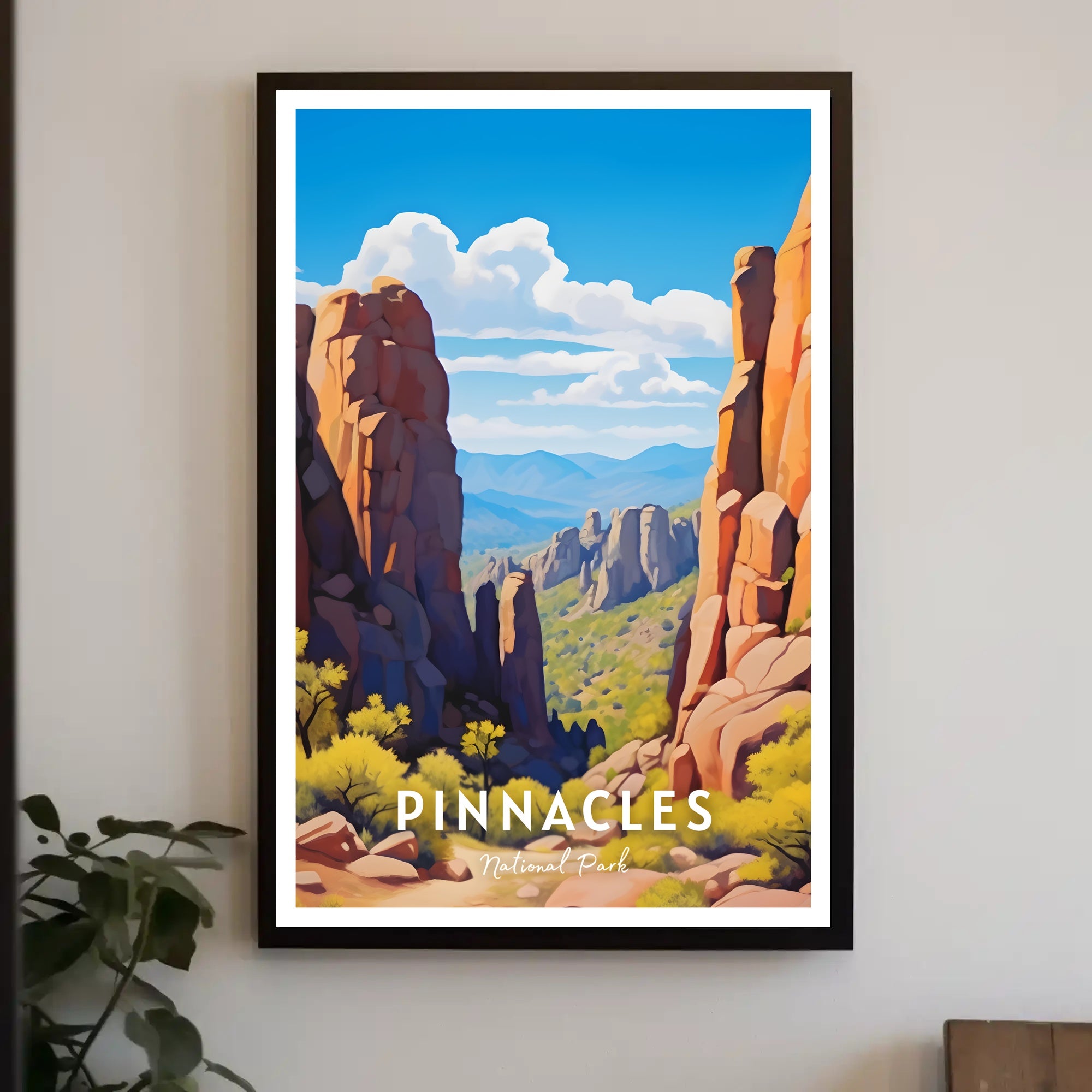 Pinnacles National Park Poster Vintage Travel Wall Art