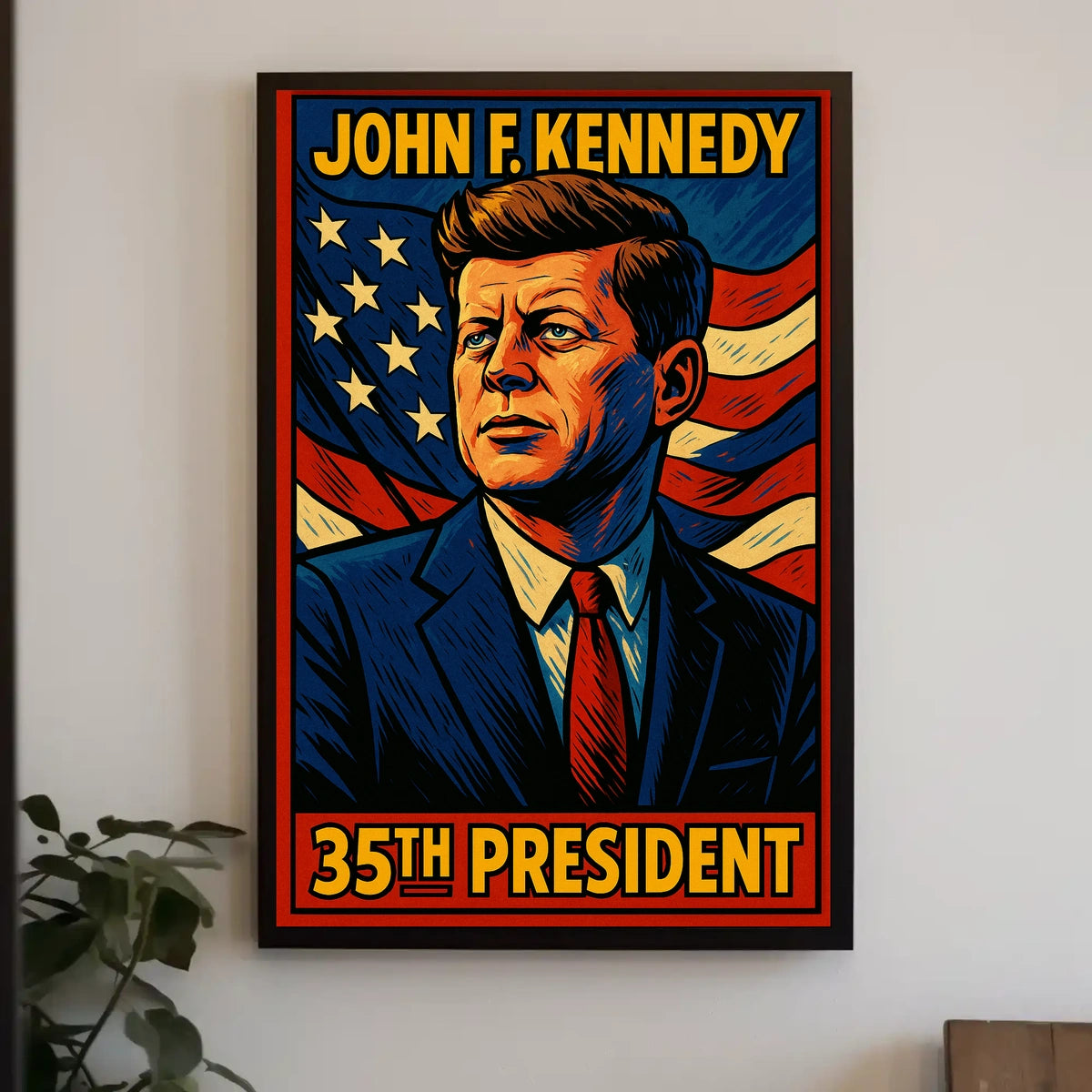 John F Kennedy 35Th President Poster Wall Art Vintage