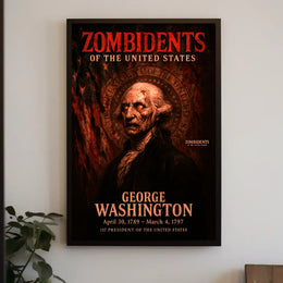 George Washington 1st President of the United States Zombidents Poster Series