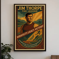 Celebrating a Titan of Athletics Jim Thorpe Poster