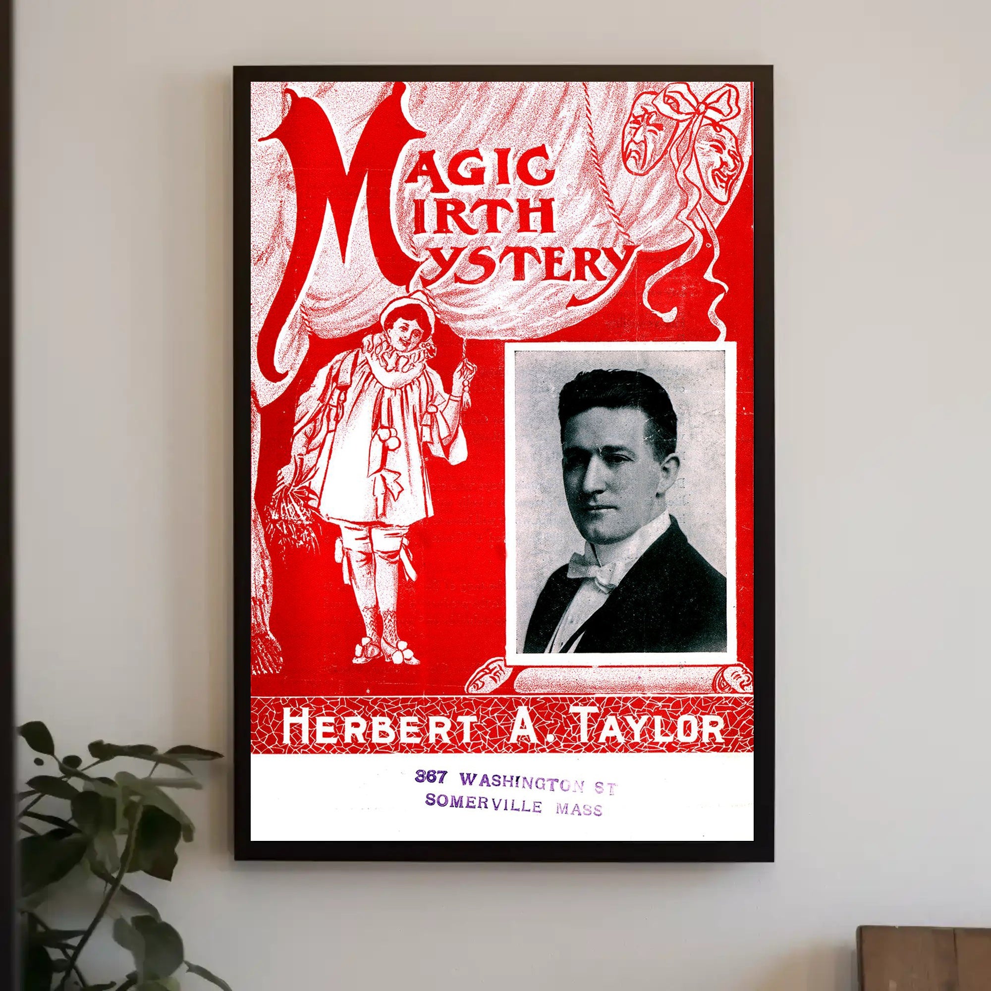 Herbert A. Taylor Magic Show Vintage Theatrical Poster