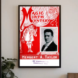 Herbert A. Taylor Magic Show Vintage Theatrical Poster