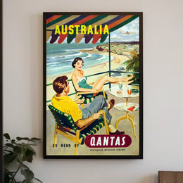 Discover Australia With Qantas Poster