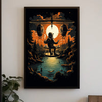 Astronauts Tranquil Evening Poster
