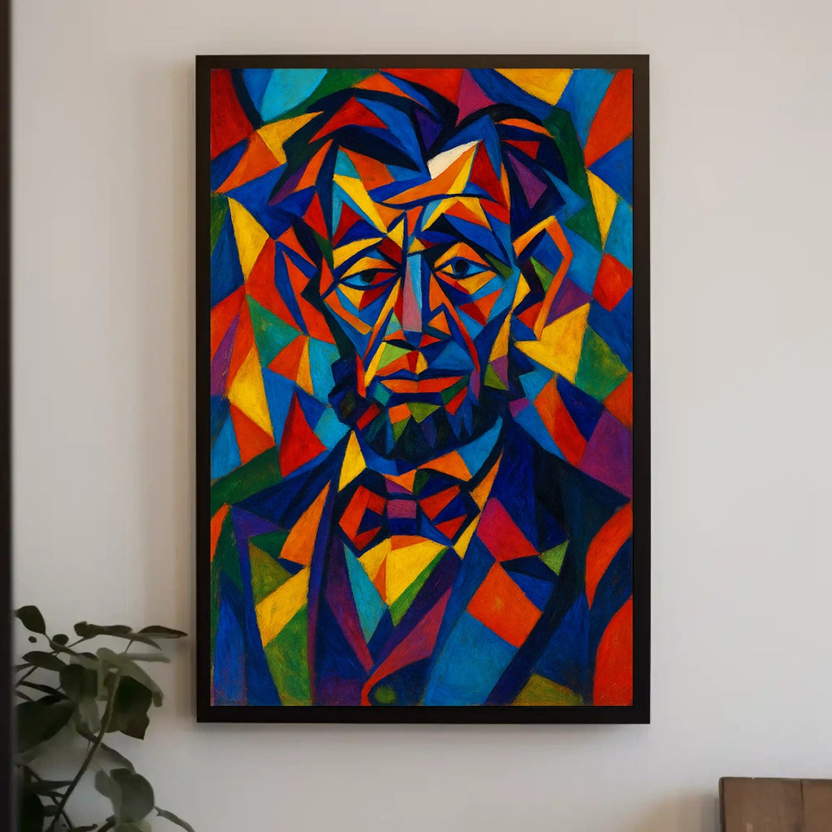 Geometric Portrait of a Leader Poster