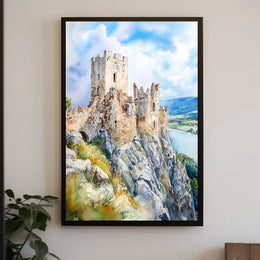 Slovakia Devin Castle Ruins Scenic View Wall Decor Poster
