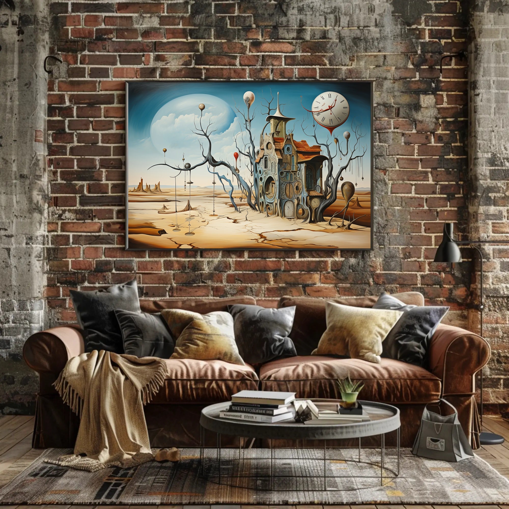 Surrealistic Timepiece Desert Art Print - Abstract or Artistic Poster