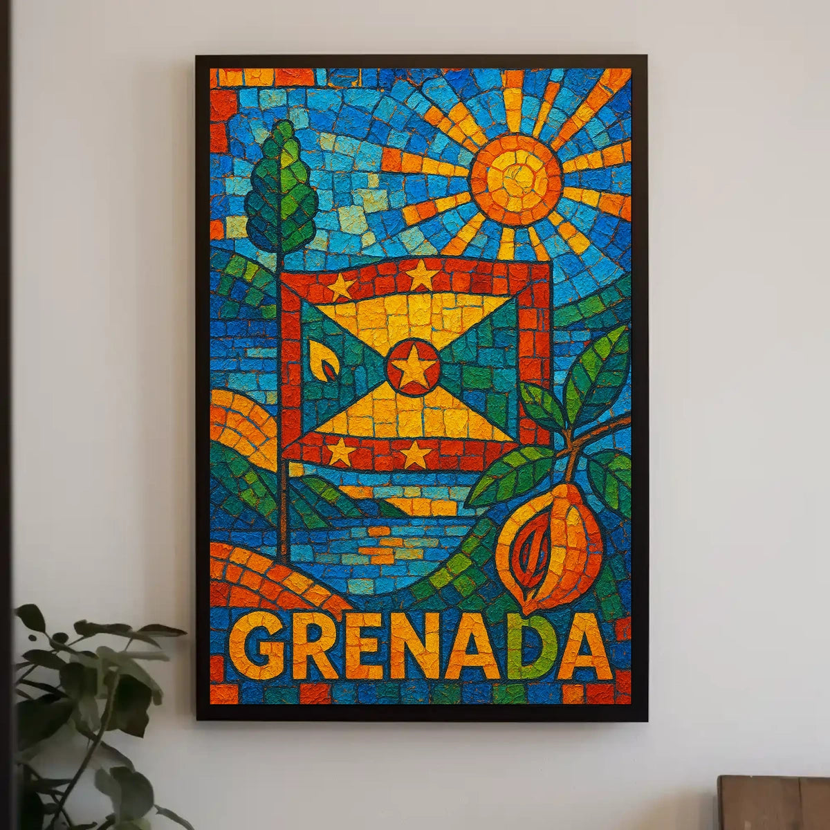 Vibrant Grenada Mosaic Poster