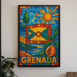 Vibrant Grenada Mosaic Poster