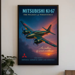 Mitsubishi Ki-67 The Pegasus of Persistence Poster