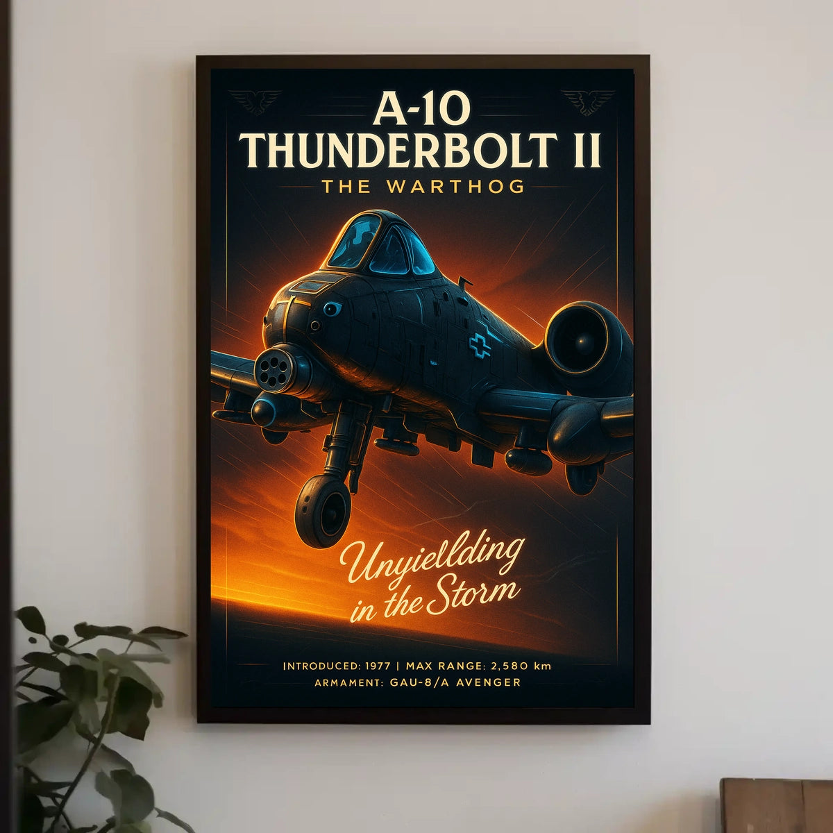 A-10 Thunderbolt II: Unyielding in the Storm Military Poster
