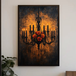 Chandelier Of Roses Poster