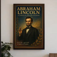 Abraham Lincoln Vintage Leadership Unity Poster Print