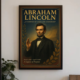 Abraham Lincoln Vintage Leadership Unity Poster Print