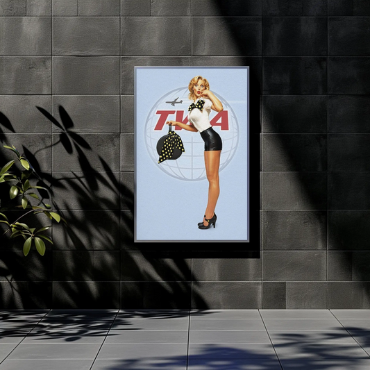 TWA Pin-Up Travel Advertisement