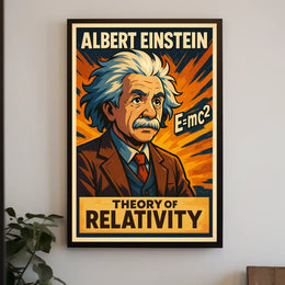Einstein Relativity Scenic Scholarly Science Poster