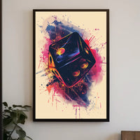Vibrant Dice Explosion Poster