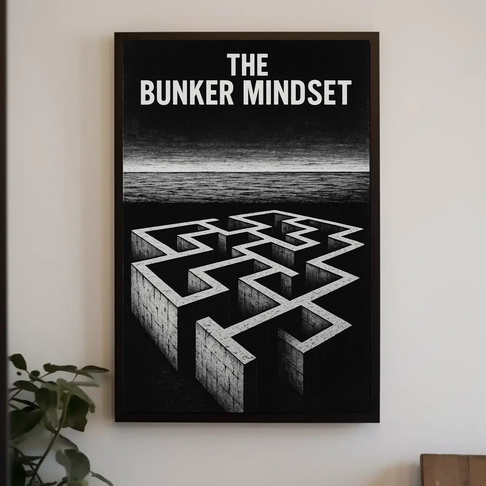 The Bunker Mindset: Abstract Artistic Poster