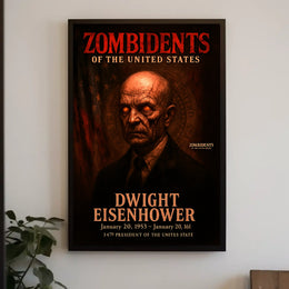 Dwight Eisenhower 34th President of the United States Zombidents Poster Series
