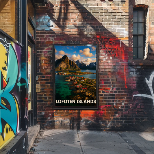 Lofoten Islands Norway Colorful Fishing Village Poster
