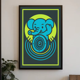 Vibrant Elephant Art Poster