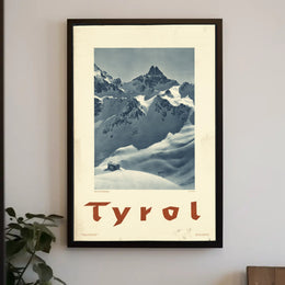 Tyrol Black-and-White Vintage Travel Poster PosterGoat