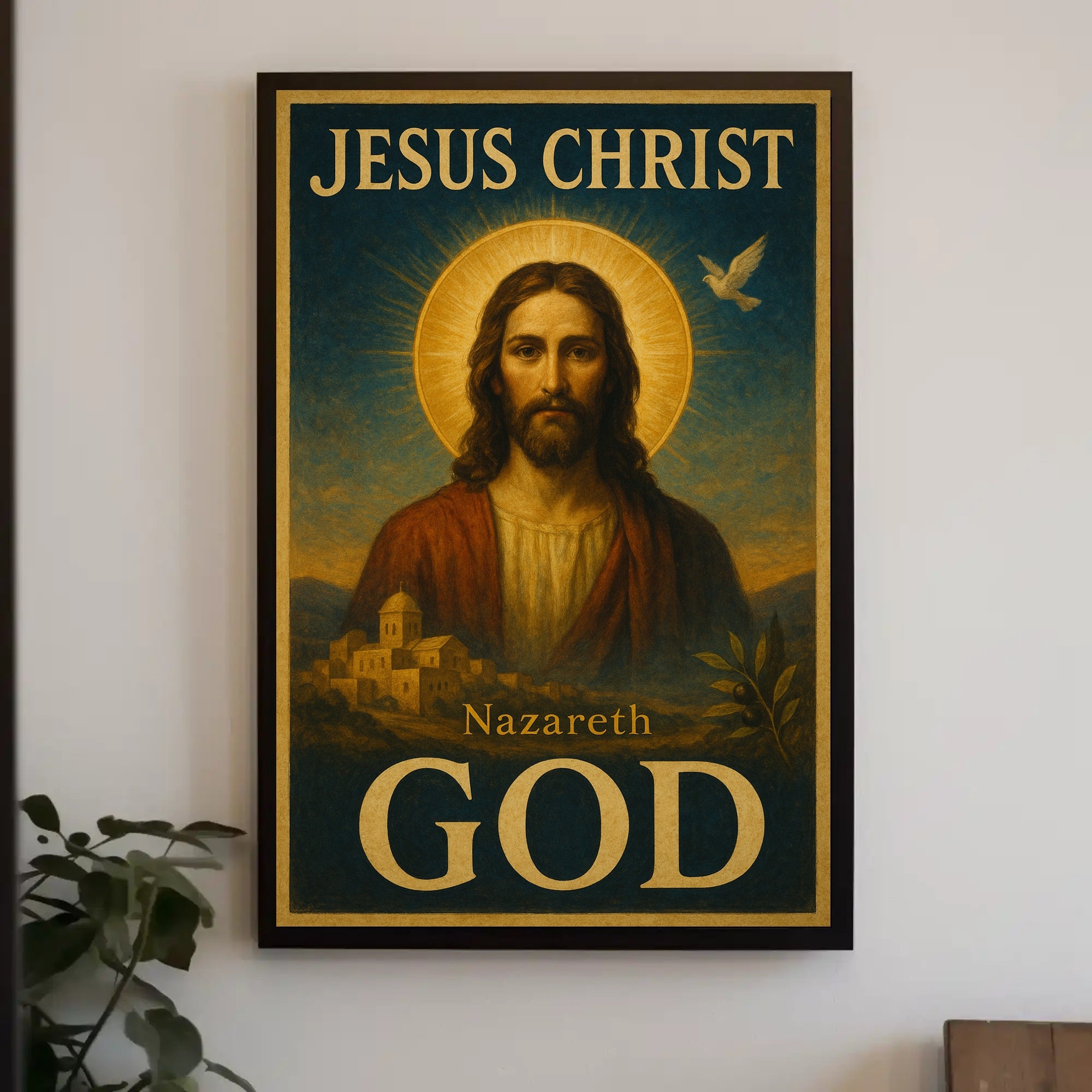 Jesus Christ Vintage Art Religious Heritage Poster