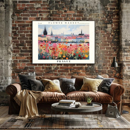 Prague Flower Market Vibrance Urban Or Cityscape Poster