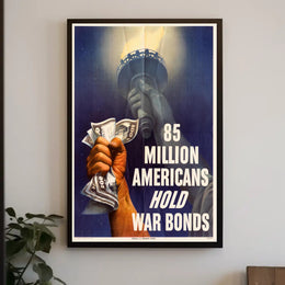 Vintage War Bonds Poster Art Print for Home Decor PosterGoat
