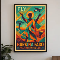 Wander In Color Burkina Faso Travel Poster PosterGoat