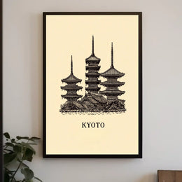 Kyoto Pagodas Poster