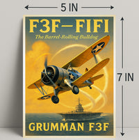 Grumman F3F The Barrel-Rolling Bulldog Poster PosterGoat