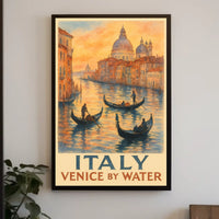 Italy Venice by Water Poster