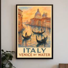 Italy Venice by Water Poster