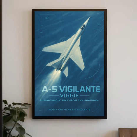 North American A-5 Vigilante Cold War Military Poster