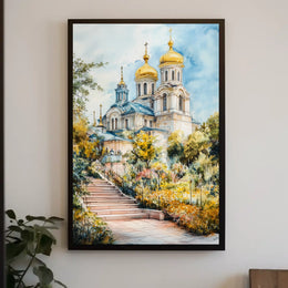 Ukraine Kyiv St Sophia Cathedral City View Landscape Poster