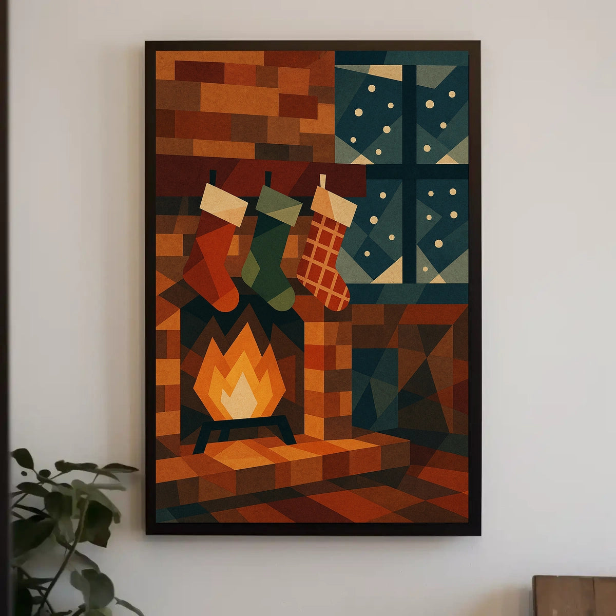 Cozy Holiday Hearth Poster
