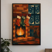 Cozy Holiday Hearth Poster