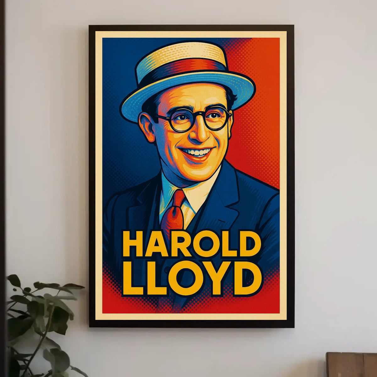 Harold Lloyd Iconic Comedian Poster