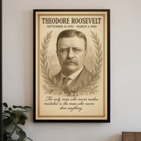 Theodore Roosevelt President Sketch Poster 1901 1909 Vintage Wall Art Print PosterGoat