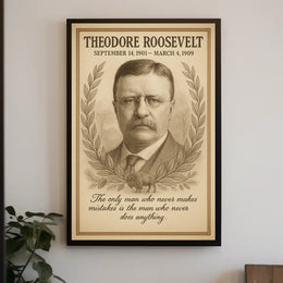 Theodore Roosevelt President Sketch Poster 1901 1909 Vintage Wall Art Print PosterGoat