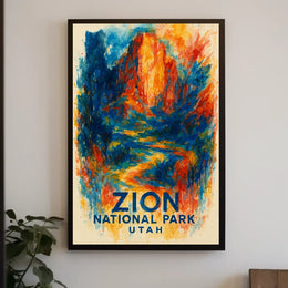 Zion National Park Utah Scenic Poster