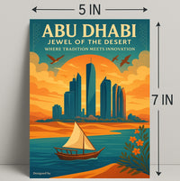 Abu Dhabi Jewel of the Desert Urban Cityscape Poster