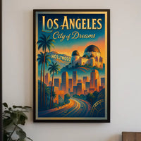 City of Dreams Los Angeles Vintage Poster