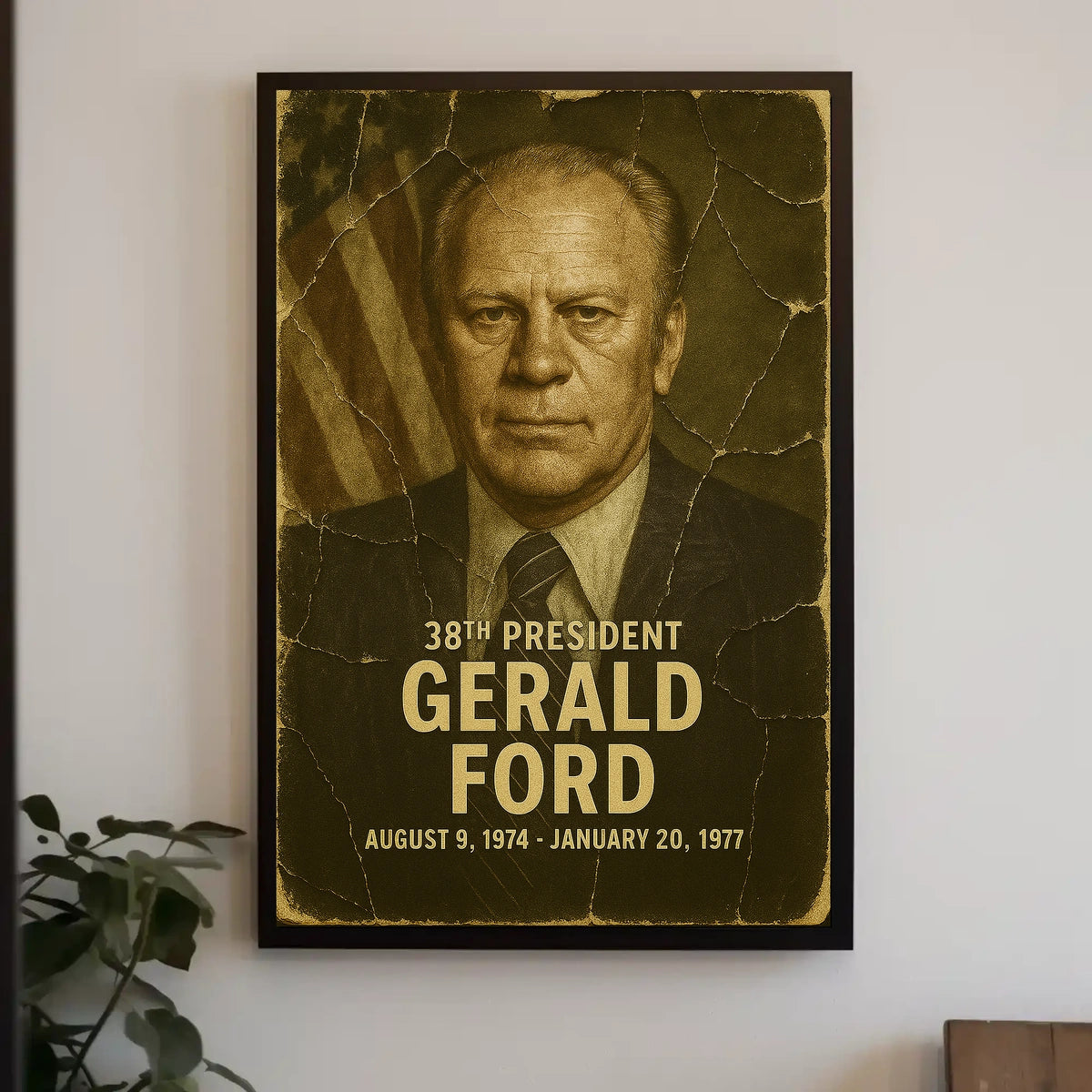 Gerald Ford 38th President of the United States Damaged Photograph Poster
