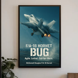F/A-18 Hornet Fighter Jet in Flight Poster